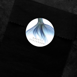 Adesivo Redondo Mermaid Shiny Party   Prata-Granizo de Prata