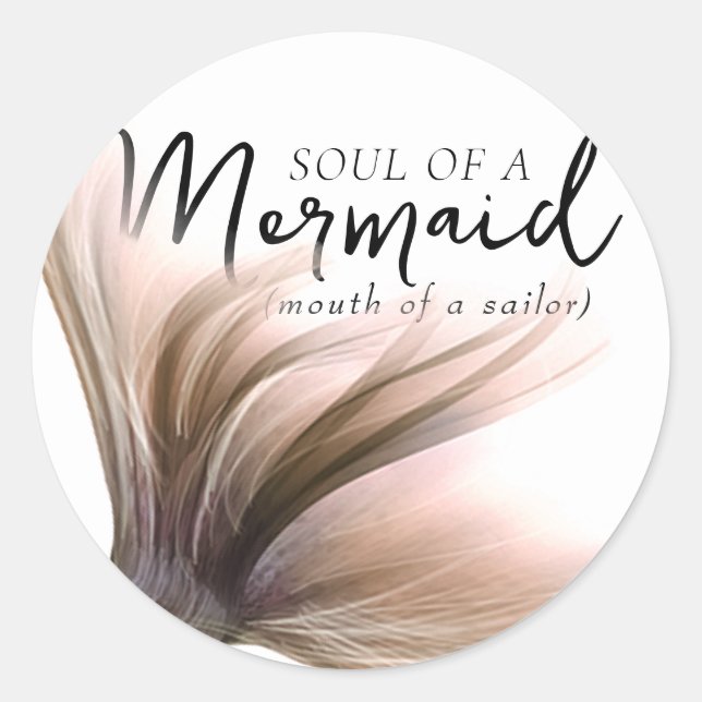 Adesivo Redondo MermaidLife Sailor Mouth Sereid Soul | SCHWANZ (Frente)