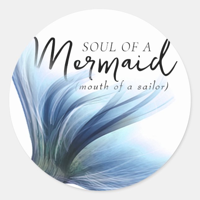 Adesivo Redondo MermaidLife Sailor Mouth Sereid Soul | SCHWANZ (Frente)