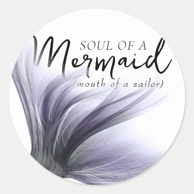 Adesivo Redondo MermaidLife Sailor Mouth Sereid Soul | SCHWANZ (Frente)