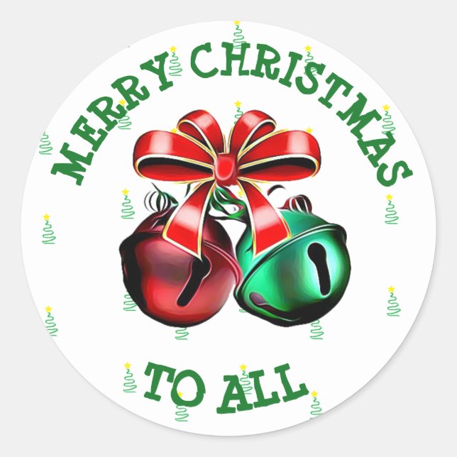 Adesivo Redondo MERRÍCULA DE NATAL A TODOS OS SINAIS DE Jingle (Frente)
