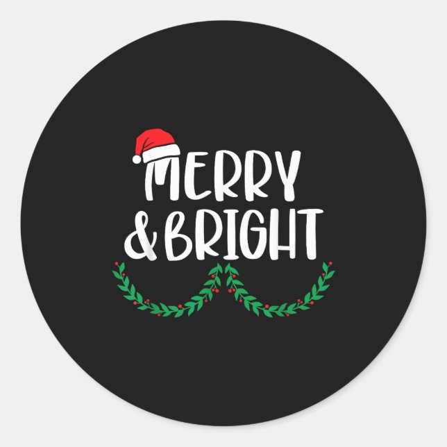 Adesivo Redondo Merry &amp; Bright Moody &amp; Uptight Matching Co (Frente)