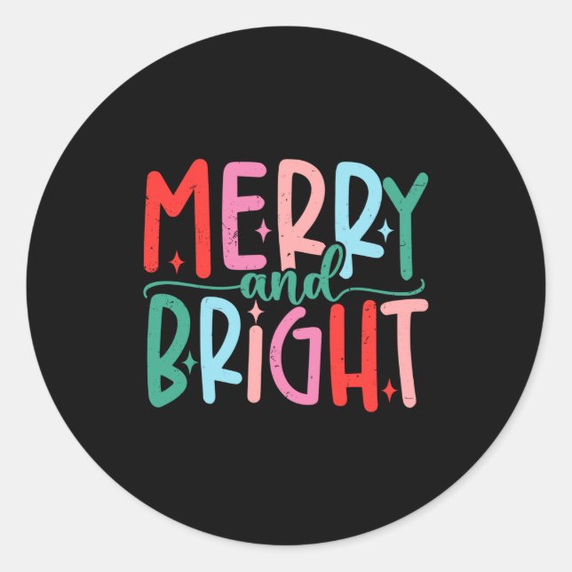 Adesivo Redondo Merry &amp; Bright Moody &amp; Uptight Matching Co (Frente)