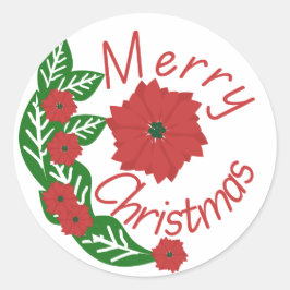 Adesivo Redondo Merry Christmas