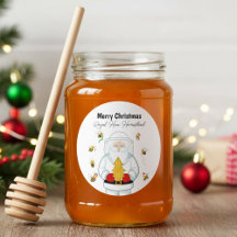 Merry Christmas Beekeeper Apiary Santa with Bees