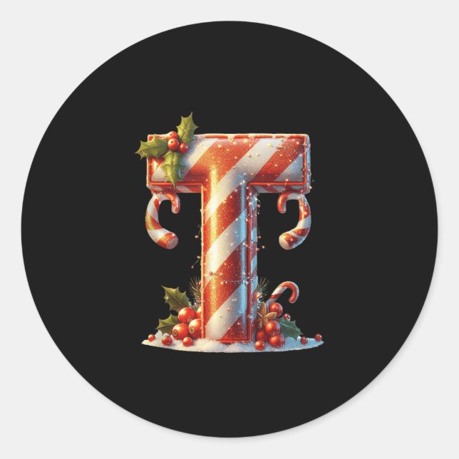 Adesivo Redondo Merry Christmas Candy Cane T Design Tank Top  (Frente)