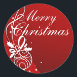 ADESIVO REDONDO MERRY CHRISTMAS EM VERMELHO POR SHARON SHARPE<br><div class="desc">MERRY CHRISTMAS EM VERMELHO POR SHARON SHARPE</div>
