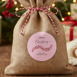 Adesivo Redondo Merry Christmas Round Stickers 