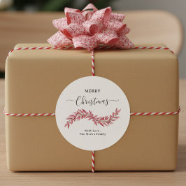 Adesivo Redondo Merry Christmas Round Stickers