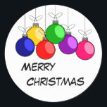 Adesivo Redondo Merry Christmas Sticker<br><div class="desc">Merry Christmas Sticker</div>