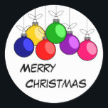 Adesivo Redondo Merry Christmas Sticker<br><div class="desc">Merry Christmas Sticker</div>