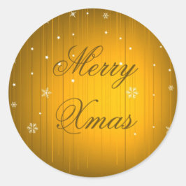 Adesivo Redondo Merry Christmas Sticker