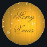 Adesivo Redondo Merry Christmas Sticker<br><div class="desc">Belo Natal | Feliz ano novo Personalizável Original Do Design Você pode adicionar seu próprio texto,  alterar a fonte do texto,  o tamanho,  alinhar e colorir.</div>
