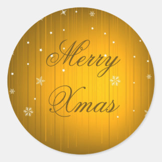 Adesivo Redondo Merry Christmas Sticker