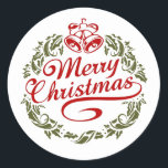 Adesivo Redondo Merry Christmas Sticker<br><div class="desc">O Melhor Velho Vestido Vestido de Natal Tradicional para cada presente nesta temporada de Natal.</div>