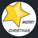 Adesivo Redondo Merry Christmas Sticker<br><div class="desc">Merry Christmas Sticker</div>