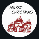 Adesivo Redondo Merry Christmas Sticker<br><div class="desc">Merry Christmas Sticker</div>