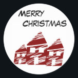 Adesivo Redondo Merry Christmas Sticker<br><div class="desc">Merry Christmas Sticker</div>