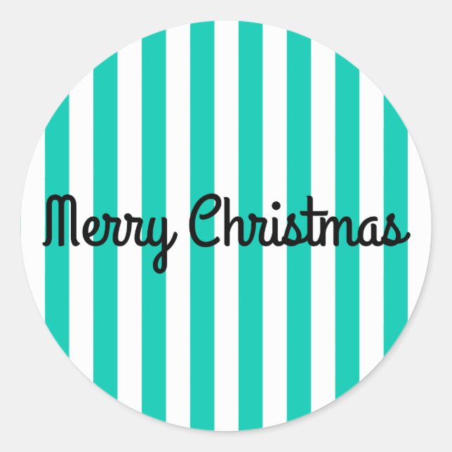 Adesivo Redondo Merry Christmas Sticker (Frente)