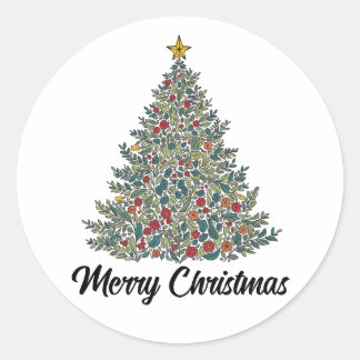 Adesivo Redondo Merry Christmas Sticker