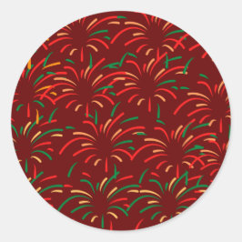 Adesivo Redondo Merry Christmas Sticker