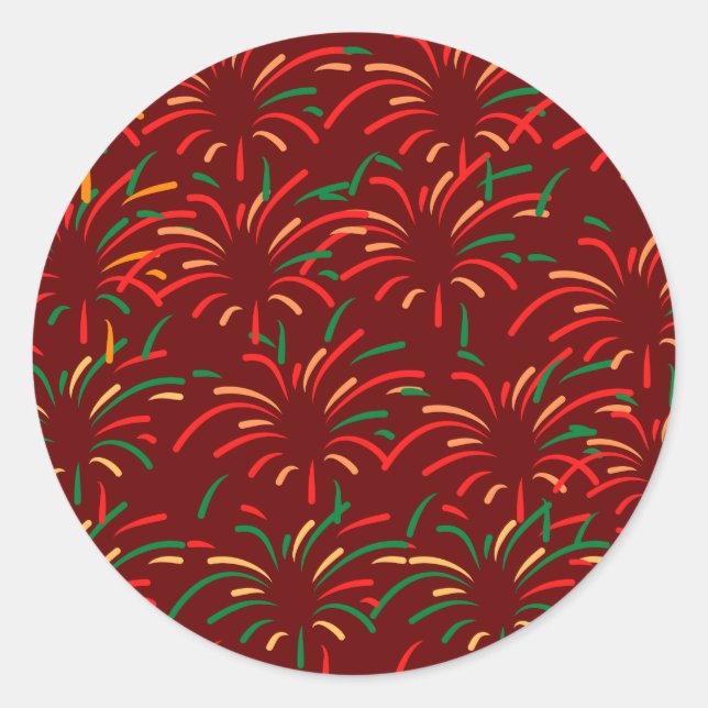 Adesivo Redondo Merry Christmas Sticker (Frente)