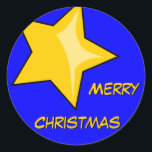 Adesivo Redondo Merry Christmas Sticker<br><div class="desc">Merry Christmas Sticker</div>