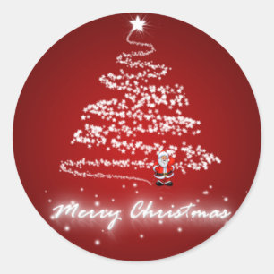 Adesivo Redondo Merry Christmas Sticker