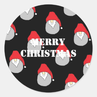 Adesivo Redondo Merry Christmas Sticker