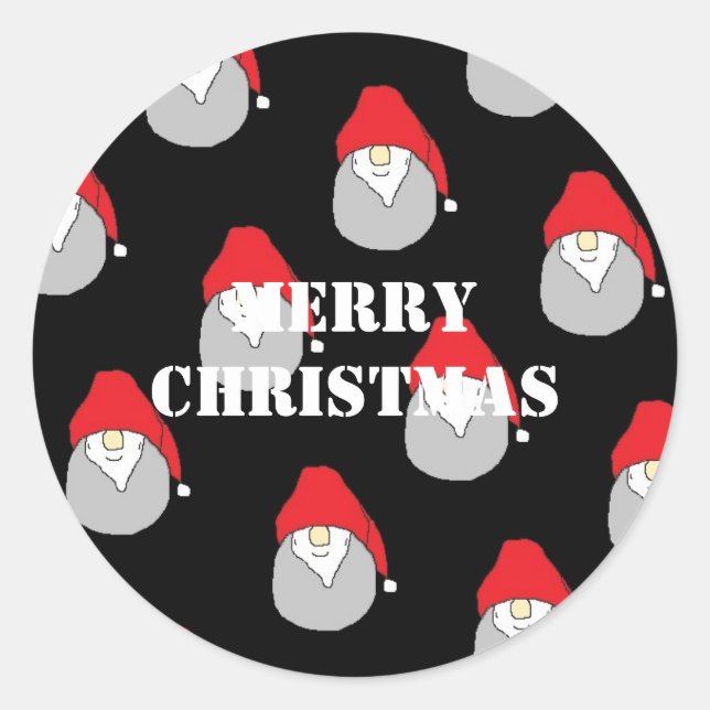 Adesivo Redondo Merry Christmas Sticker (Frente)