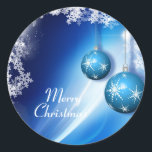 Adesivo Redondo Merry Christmas Sticker<br><div class="desc">Vestido com design de Natal. Este adesivo está pronto para personalização com seus detalhes. Todo texto pode ser modificado - altere o estilo,  as cores,  os tamanhos,  adicione ou remova os campos de texto para atender às suas necessidades. Se precisar de ajuda,  envie um e-mail para Kirsty em kirsty_pargeter@yahoo.co.uk</div>