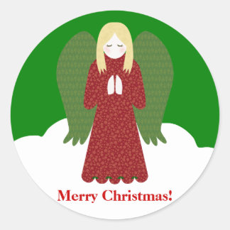 Adesivo Redondo Merry Christmas Sticker