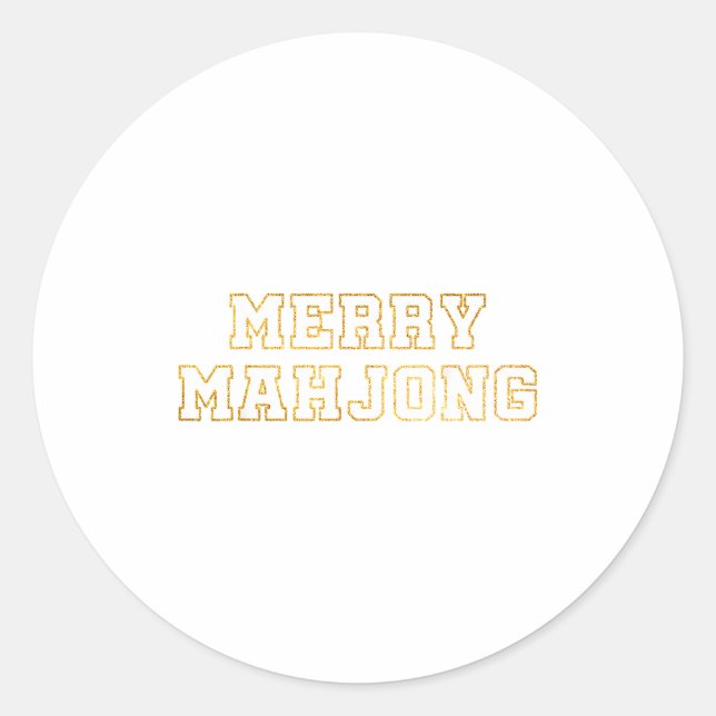 Adesivo Redondo Merry Mahjong Christmas Mahj Holiday Party Women M (Frente)