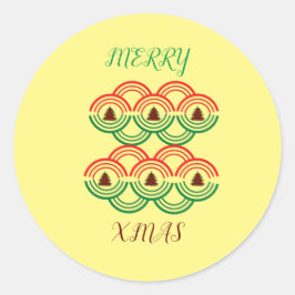 Adesivo Redondo Merry Xmas