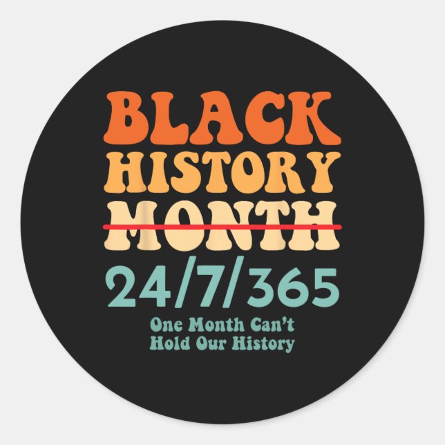 Adesivo Redondo Mês da História Negra (Frente)