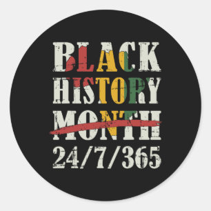 Adesivo Redondo Mês da História Negra 247365 Com Bandeira do Mapa
