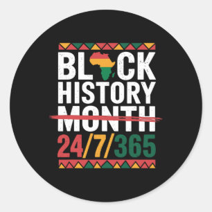 Adesivo Redondo Mês da História Negra 247365 Orgulho da Melanina A