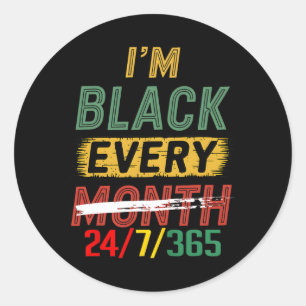 Adesivo Redondo Mês da História Negra 247365 Orgulho da Melanina A