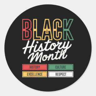Adesivo Redondo Mês da História Negra África Africano Homens Mulhe