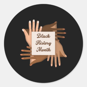 Adesivo Redondo Mês da História Negra Afro-Americano Para Homens