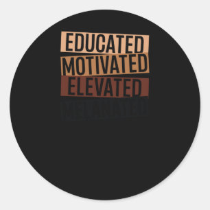 Adesivo Redondo Mês da História Negra - Elevada Motivação Educada