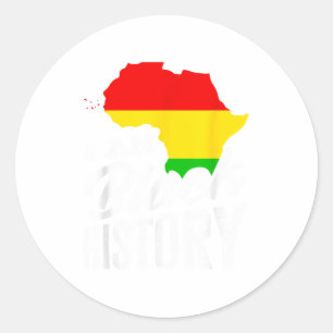 Adesivo Redondo Mês da História Negra Eu Sou História Negra África