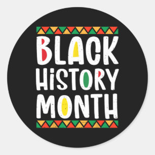 Adesivo Redondo Mês da História Negra Homens Mulheres Negros Crian