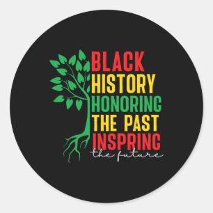 Adesivo Redondo Mês da História Negra Honrando o Passado Inspirand