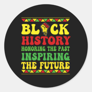 Adesivo Redondo Mês da História Negra Honrando o Passado Inspirand