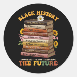 Adesivo Redondo Mês da História Negra Líderes Negros Afro-American