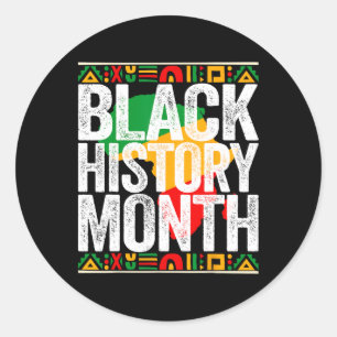 Adesivo Redondo Mês da História Negra Orgulho da Melanina Afro-Ame