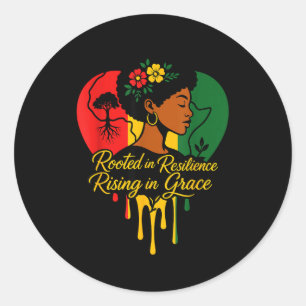 Adesivo Redondo Mês da história negra patrimônio afro-americano