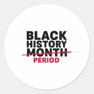 Adesivo Redondo Mês da História Negra Período Homens Afro-American