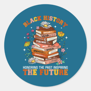 Adesivo Redondo Mês da história negra professor negro afro-america